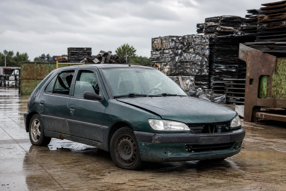 Voiture hors d’usage immobilisée avant son enlèvement par un professionnel